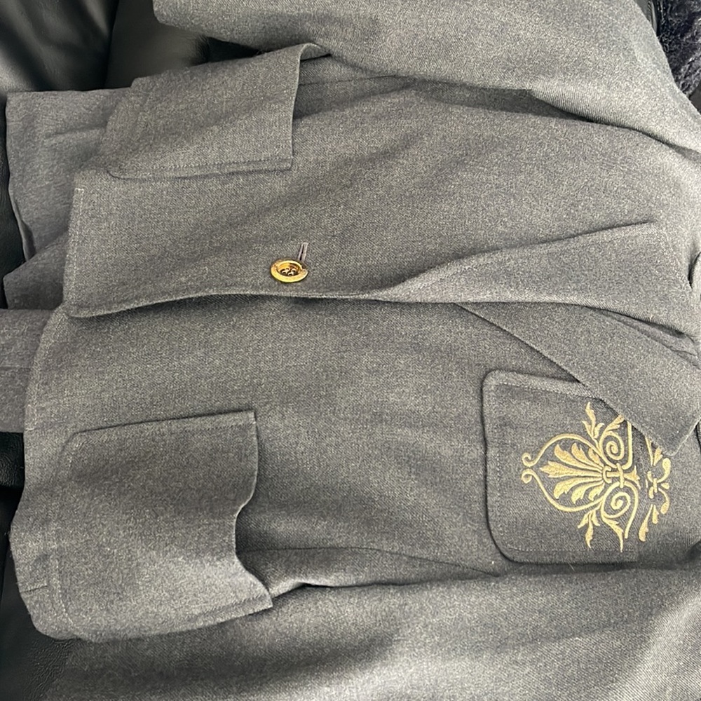 Gorgeous Missan designer wool blend vintage grey and gold suit US sz6? Japan sz9 - Picture 12 of 14